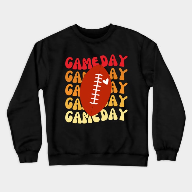 Game Day American Football Mom Crewneck Sweatshirt by Illustradise